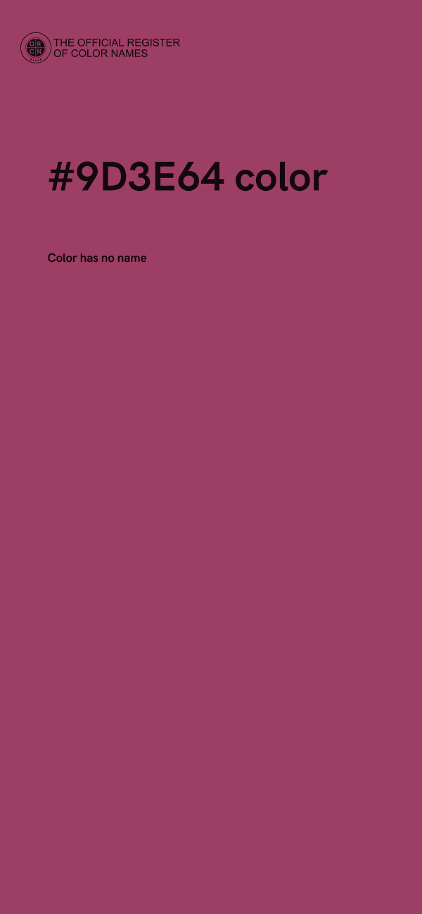 #9D3E64 color image