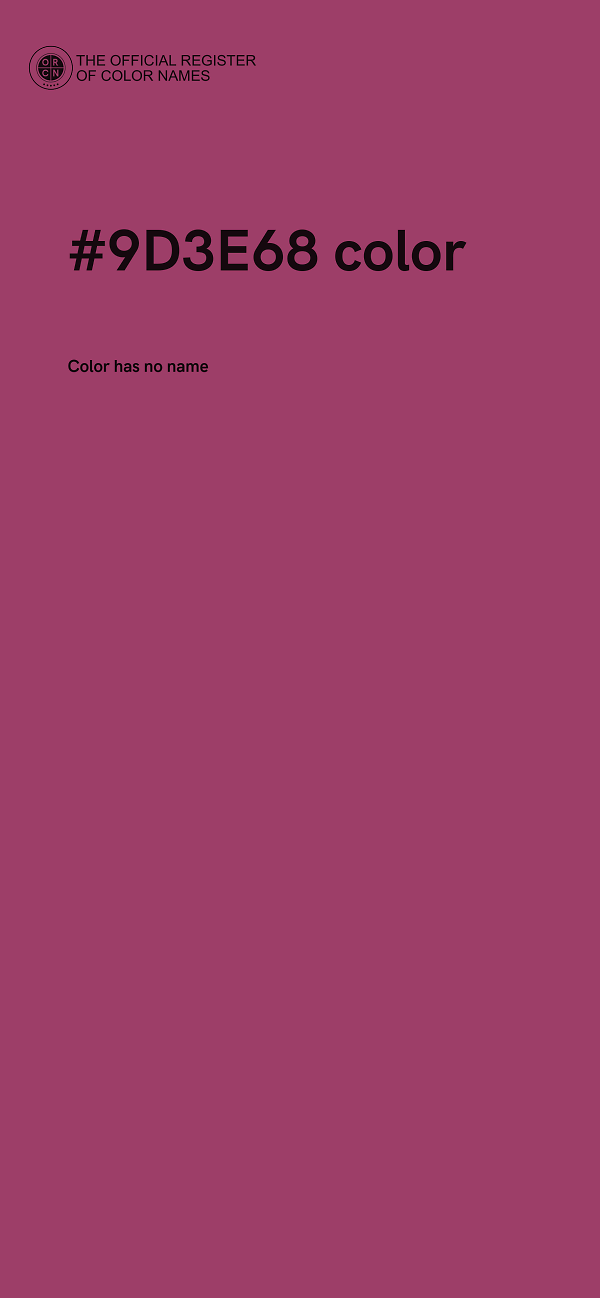#9D3E68 color image
