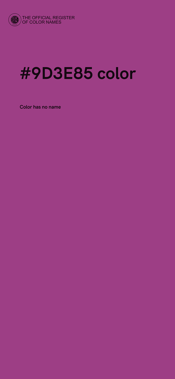 #9D3E85 color image