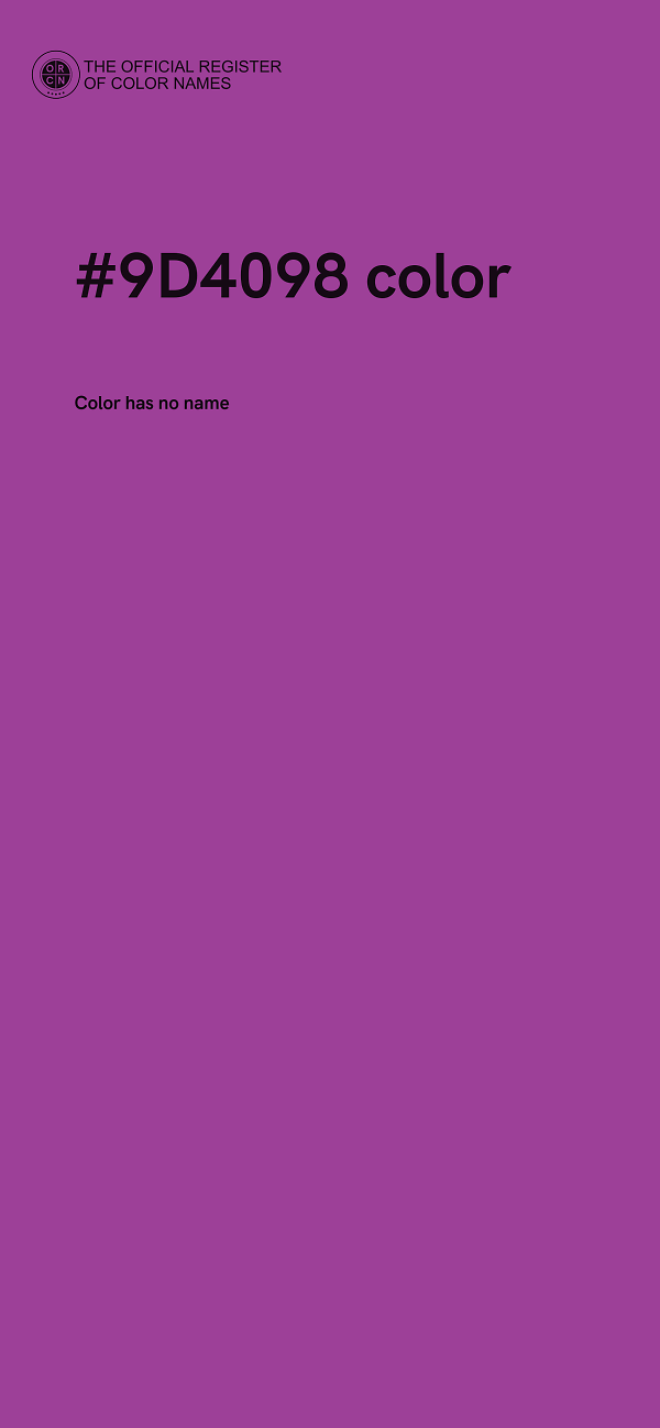 #9D4098 color image