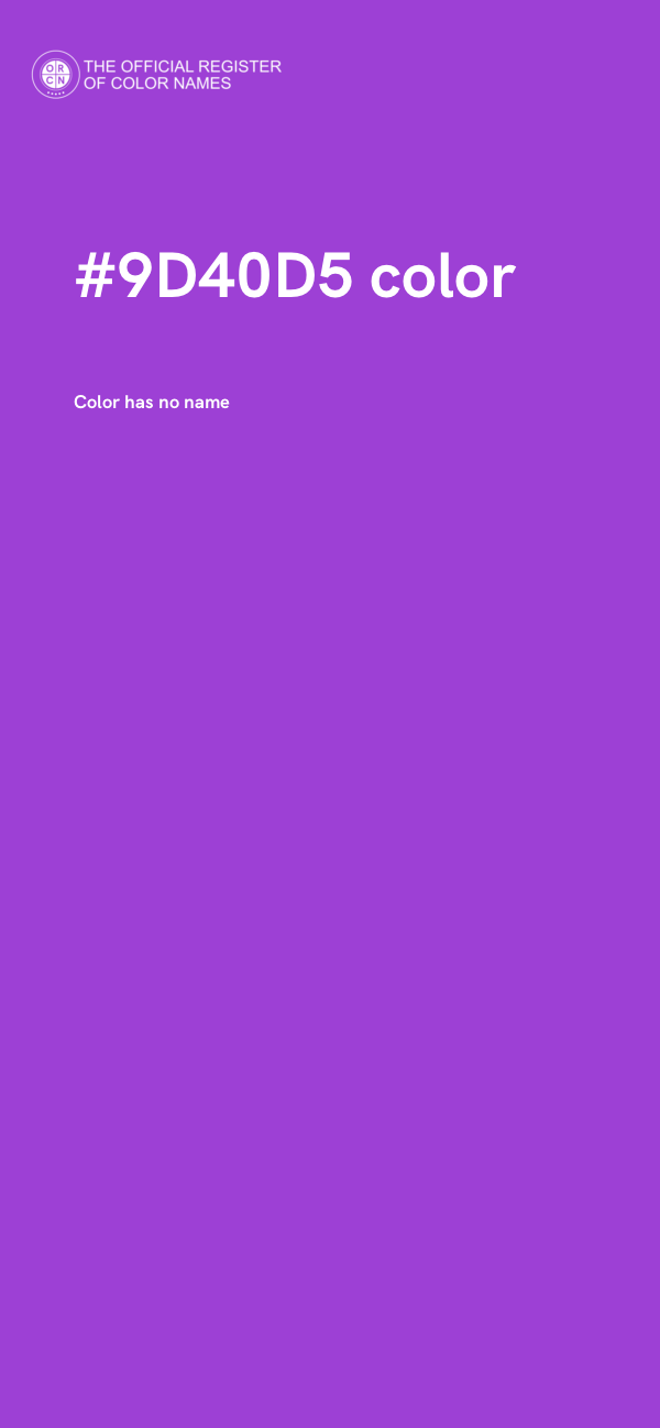 #9D40D5 color image