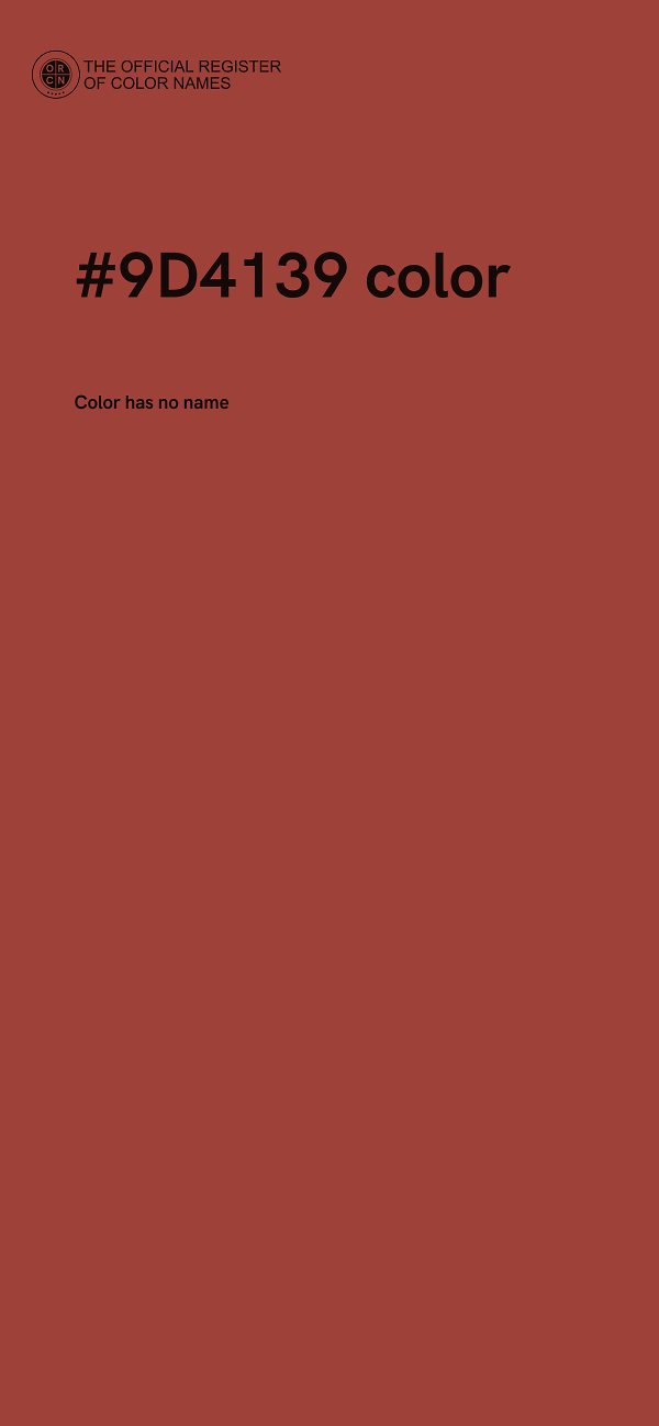 #9D4139 color image
