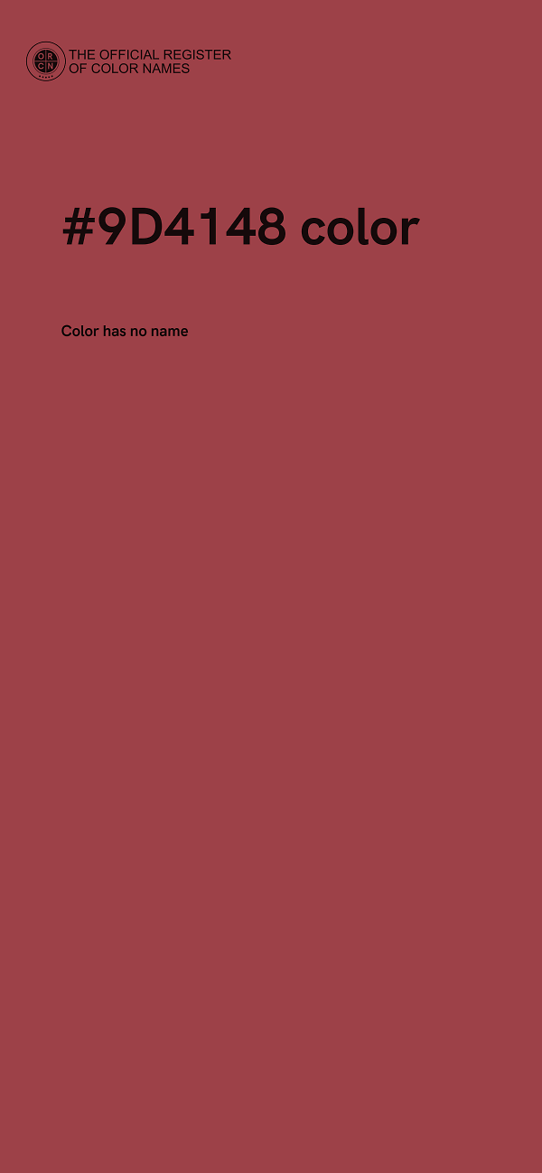 #9D4148 color image