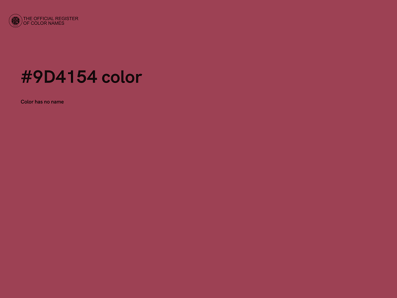 #9D4154 color image