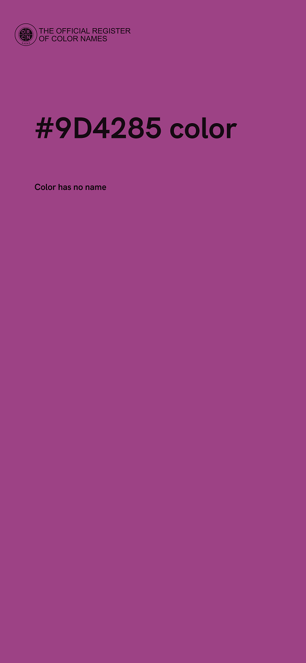 #9D4285 color image
