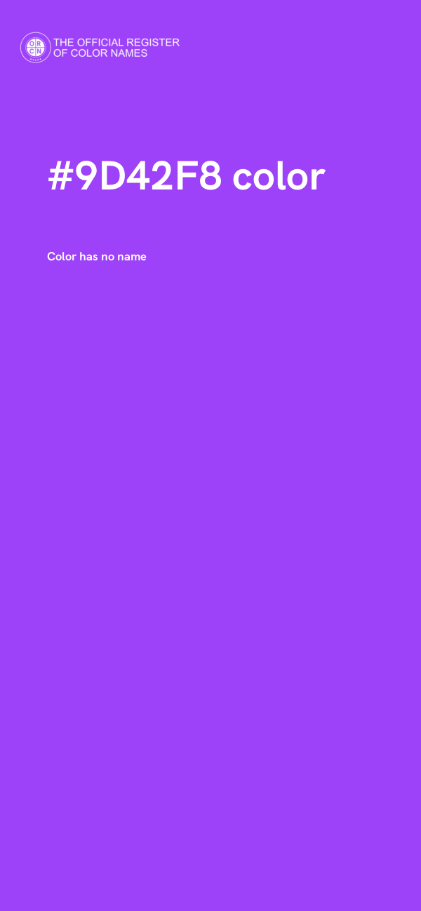 #9D42F8 color image
