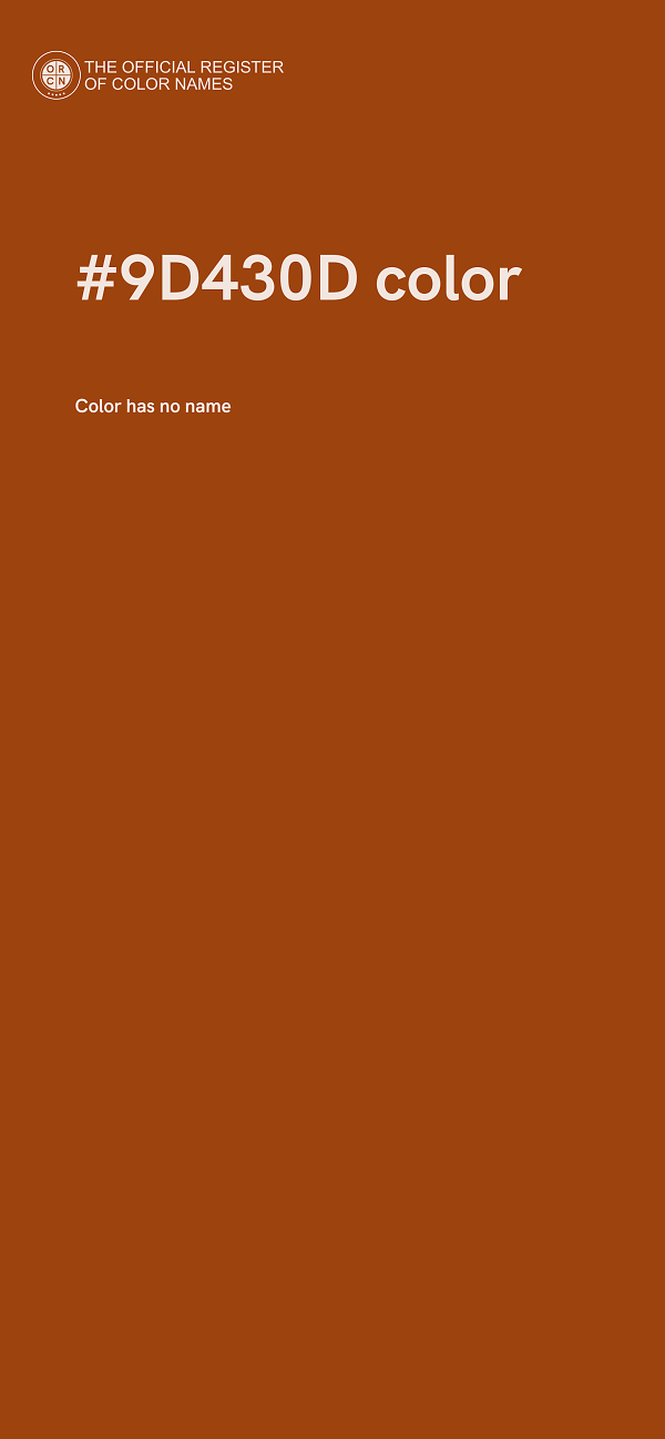 #9D430D color image