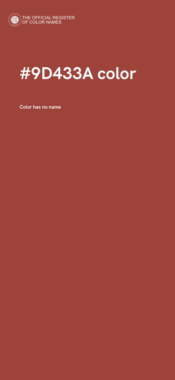 #9D433A color image