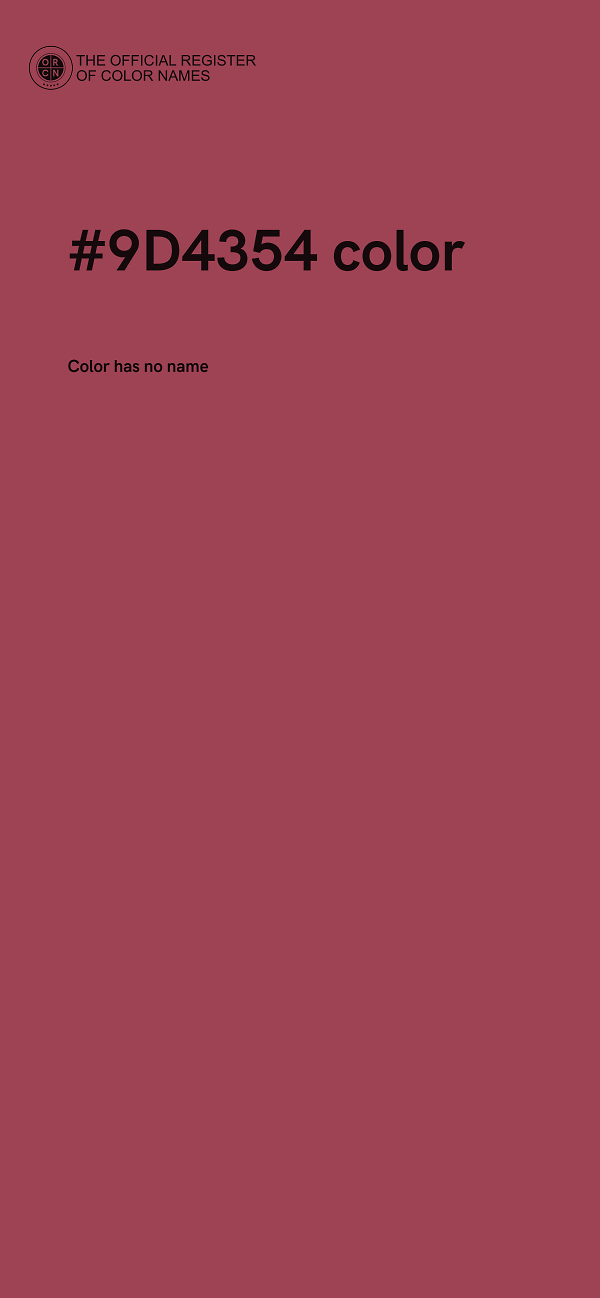 #9D4354 color image