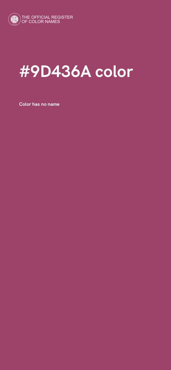 #9D436A color image