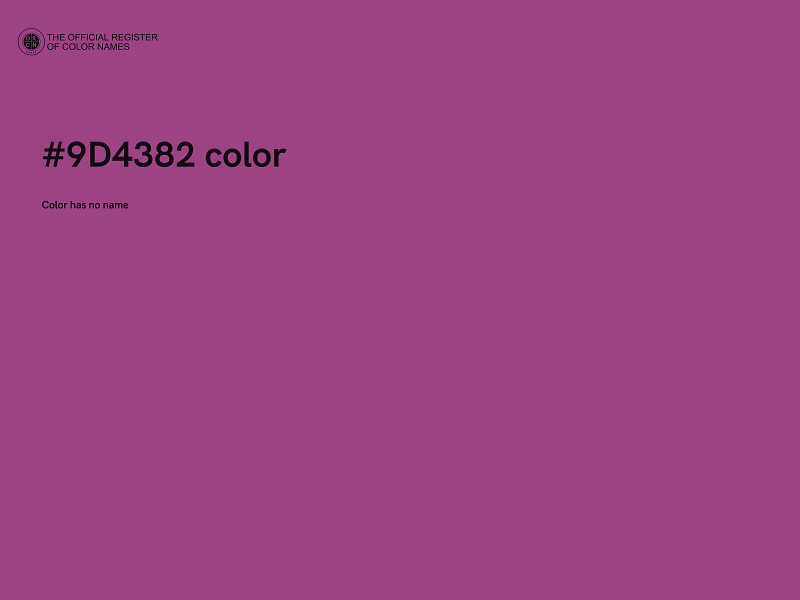 #9D4382 color image