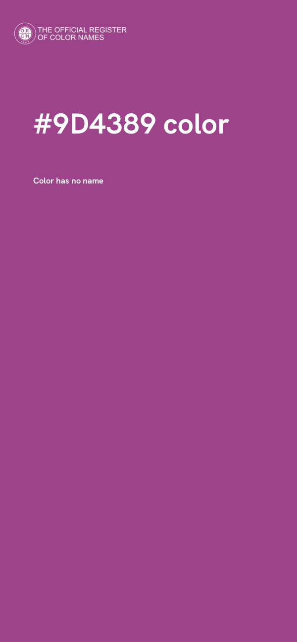 #9D4389 color image