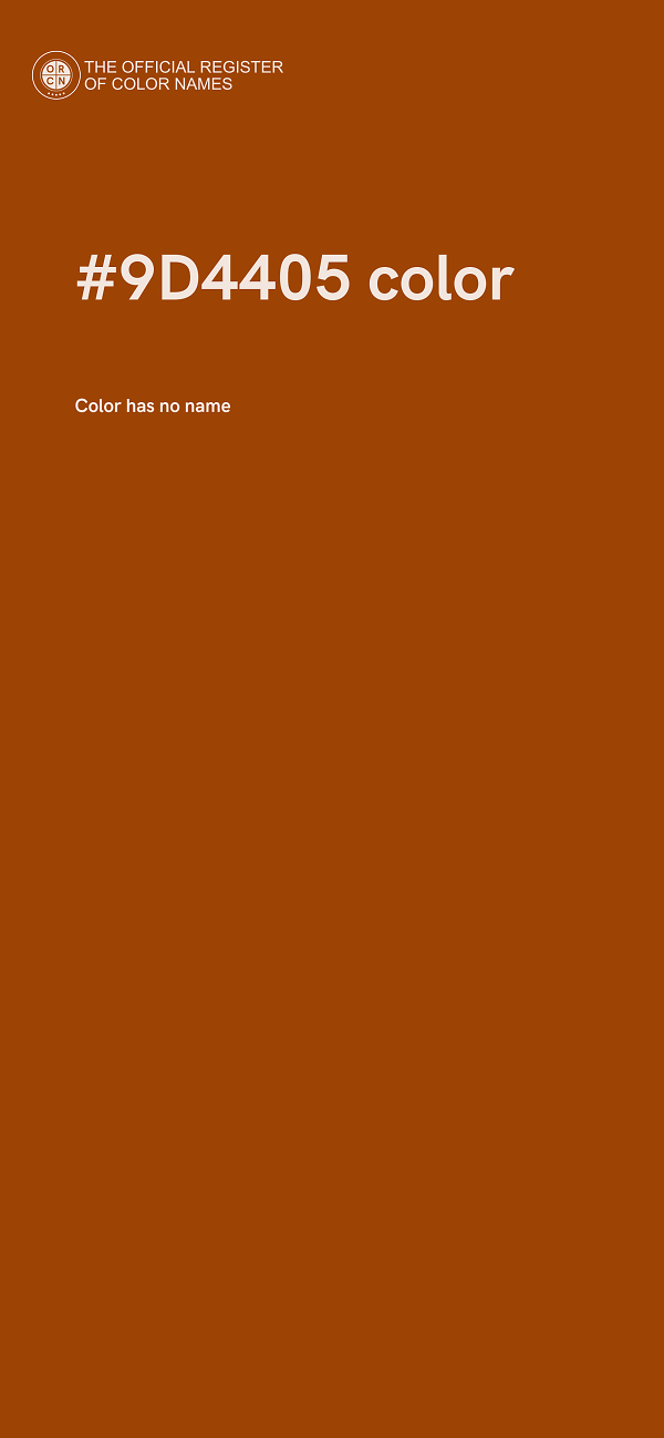 #9D4405 color image