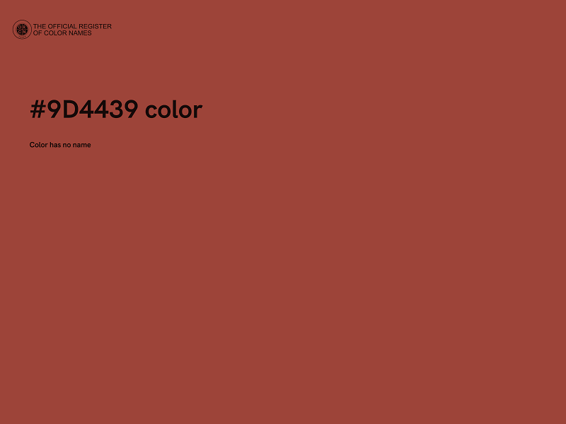 #9D4439 color image