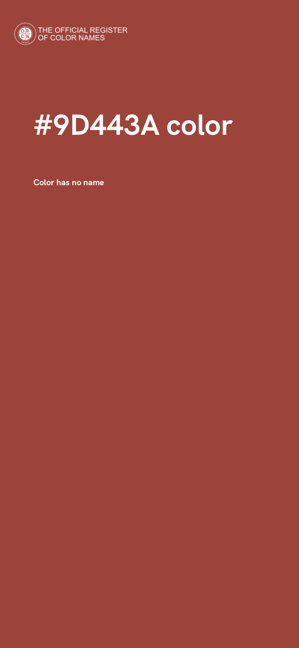 #9D443A color image