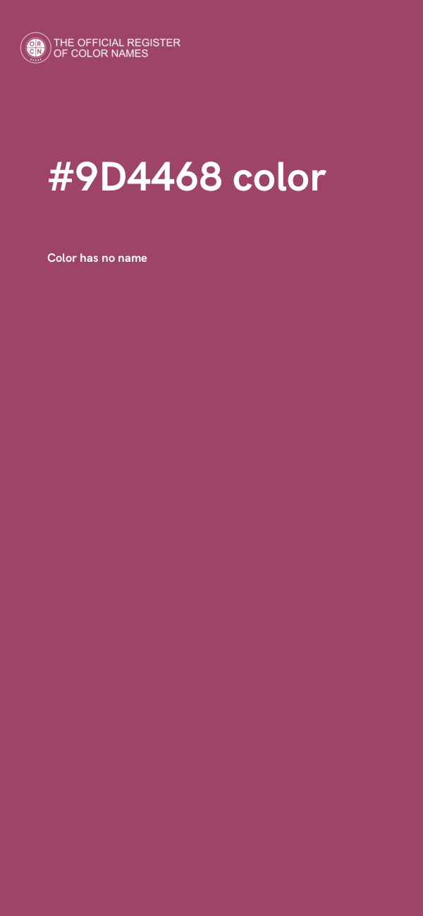 #9D4468 color image