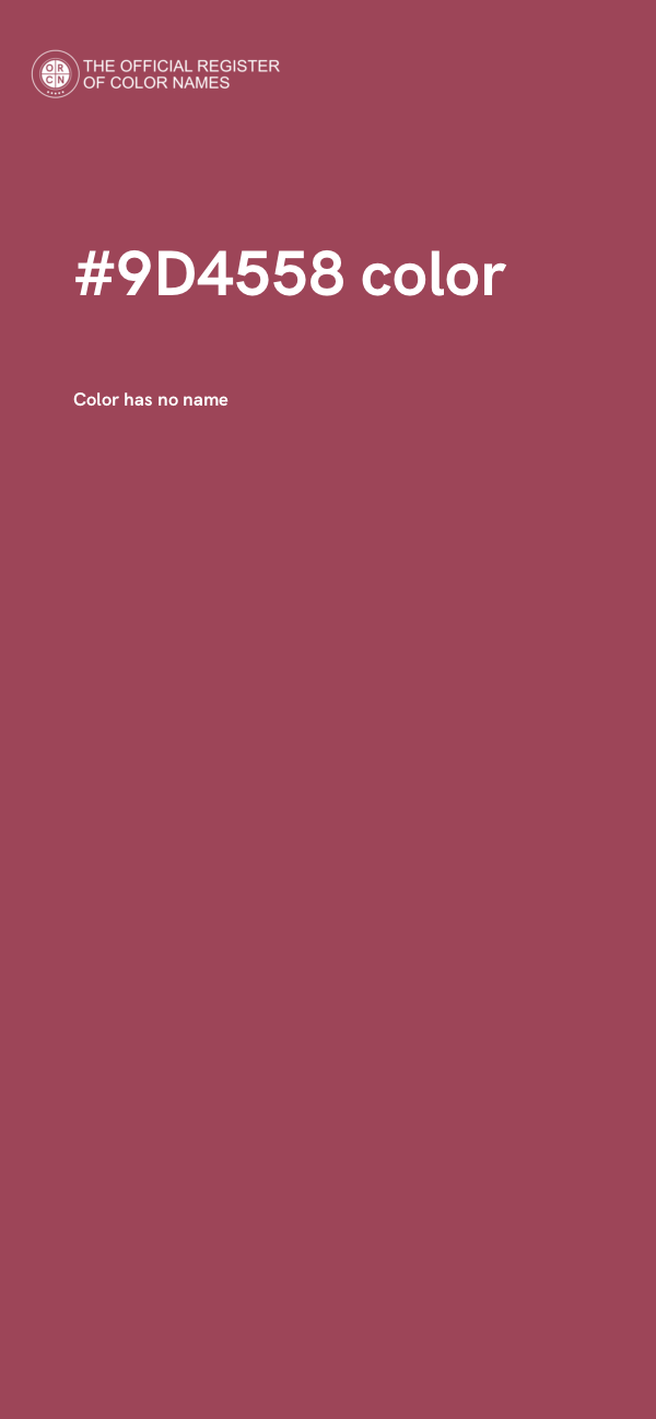 #9D4558 color image