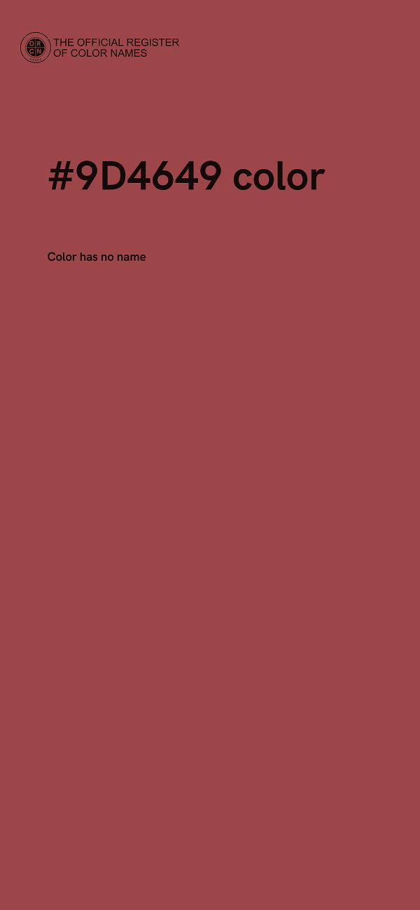 #9D4649 color image