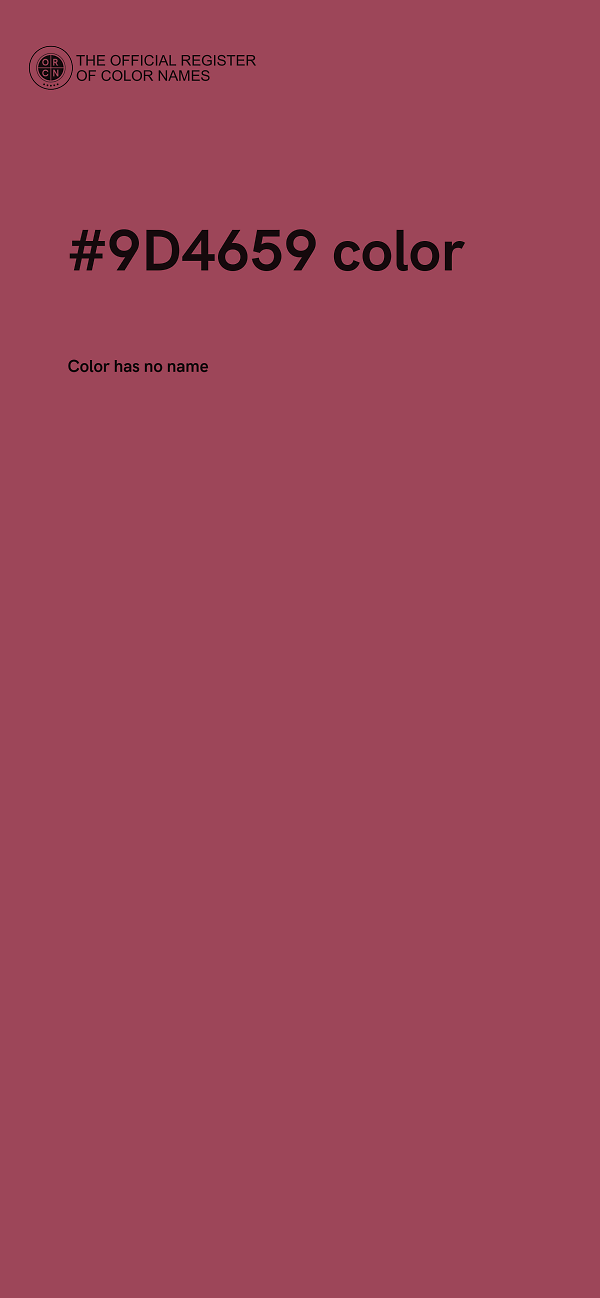 #9D4659 color image