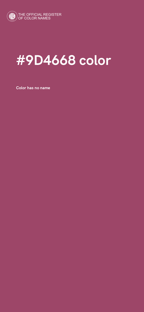 #9D4668 color image