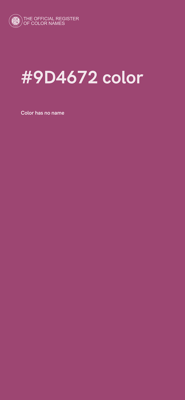 #9D4672 color image
