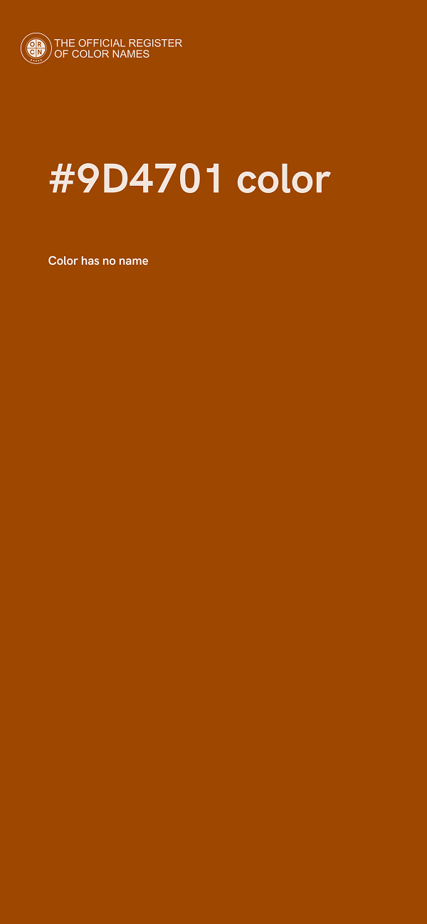 #9D4701 color image
