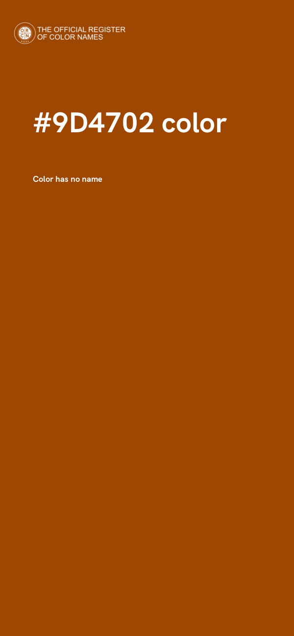 #9D4702 color image