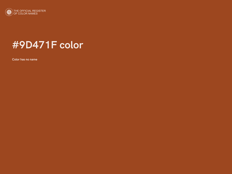 #9D471F color image