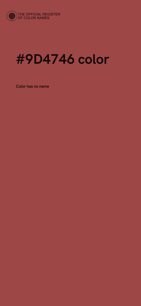 #9D4746 color image