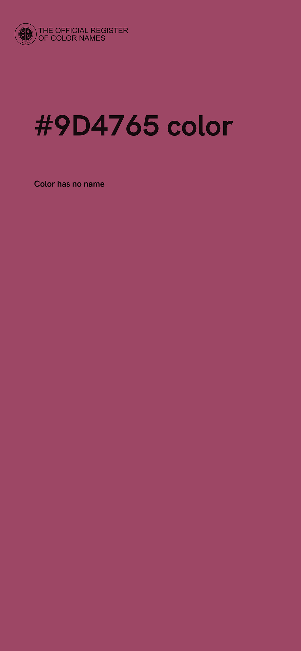 #9D4765 color image