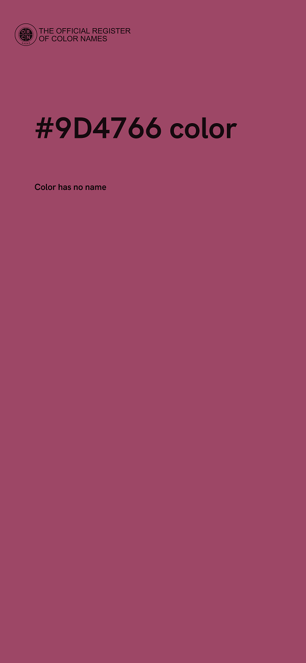 #9D4766 color image