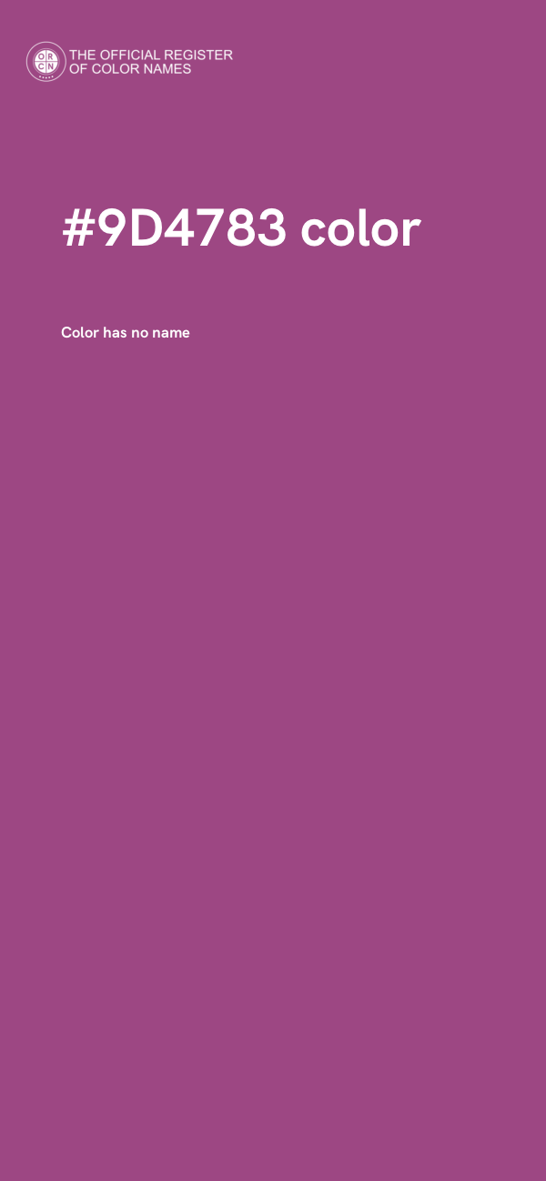 #9D4783 color image