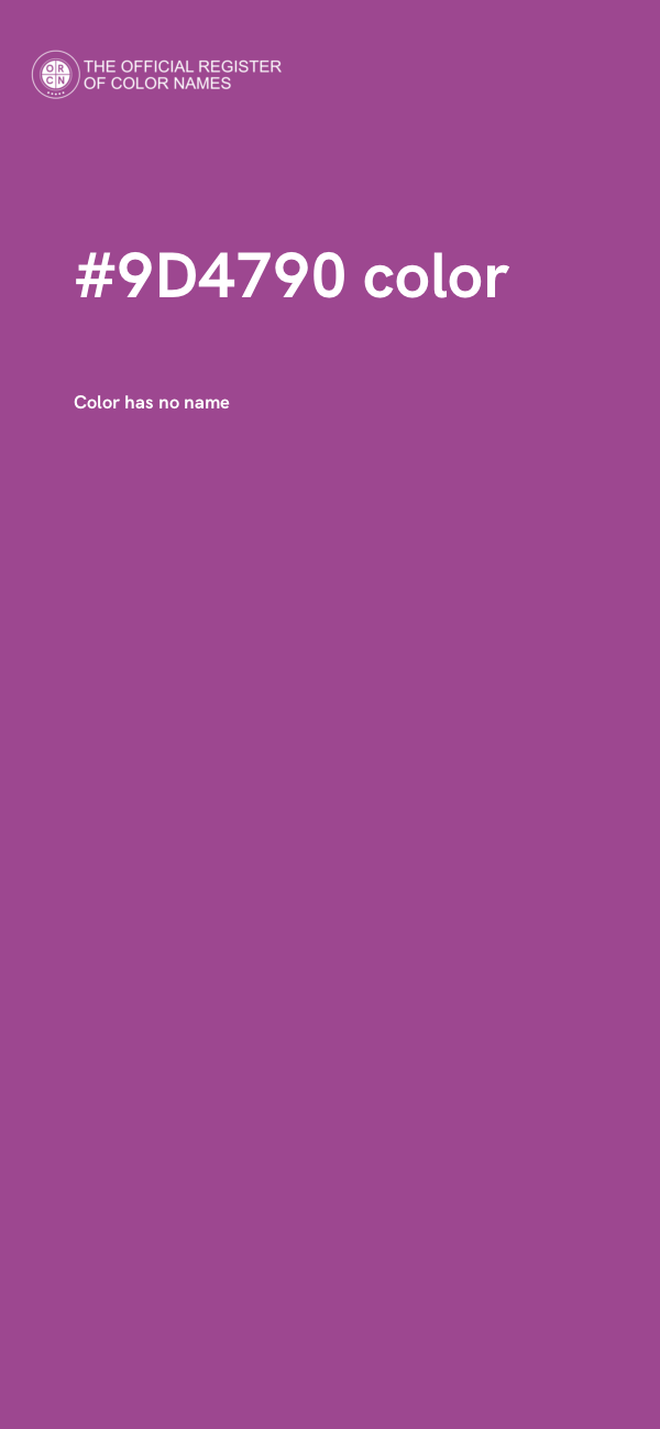 #9D4790 color image