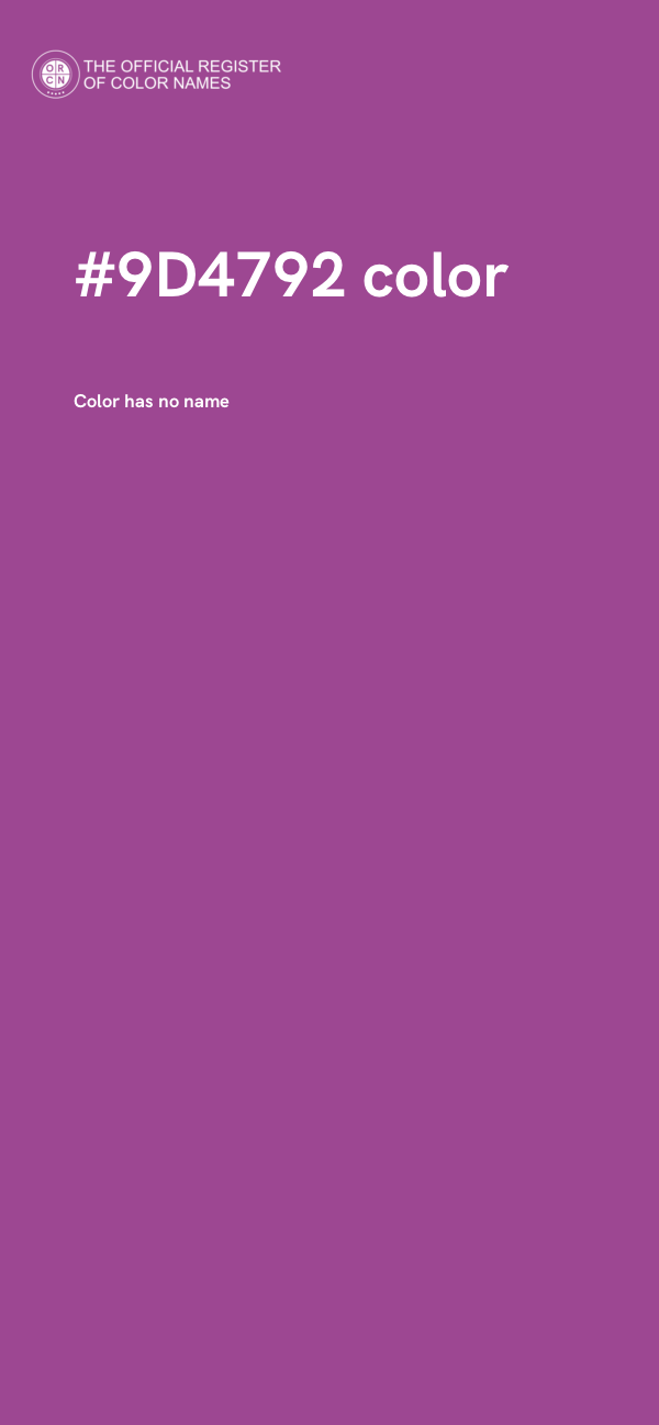 #9D4792 color image
