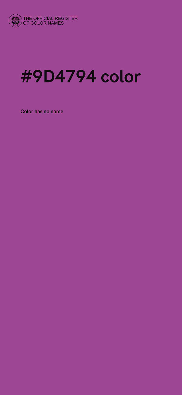 #9D4794 color image