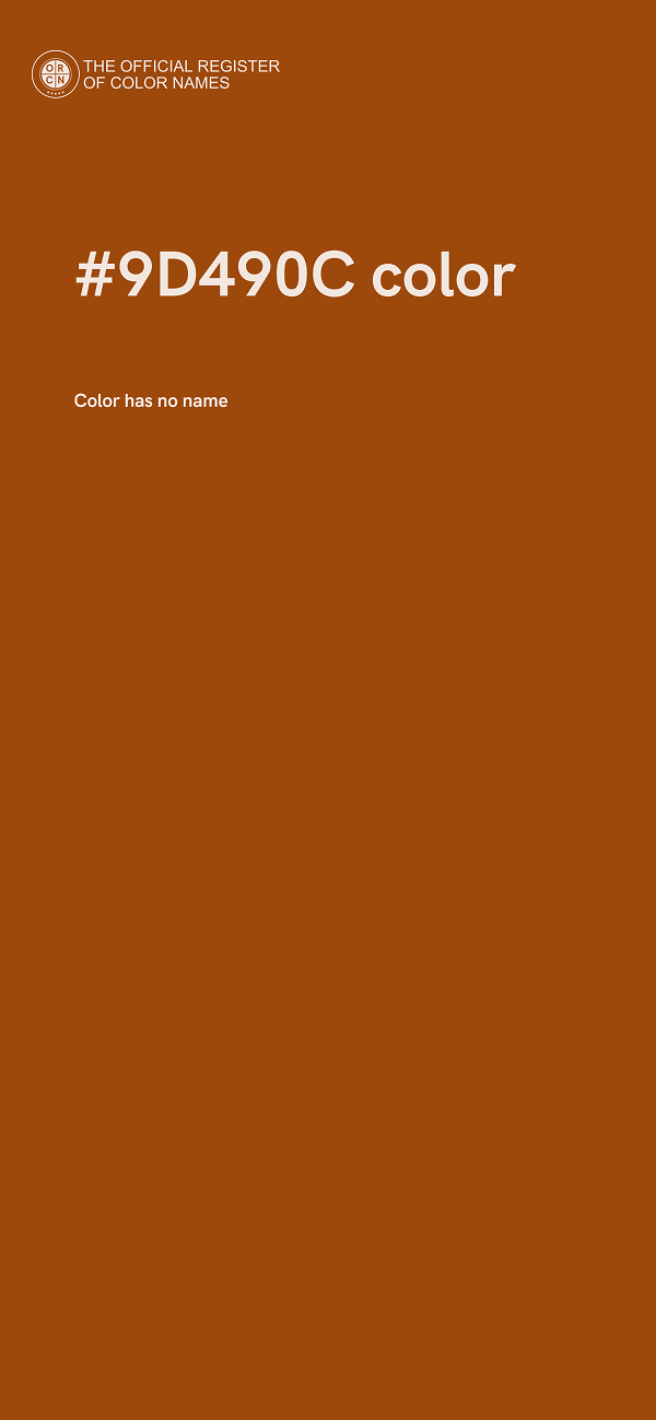 #9D490C color image