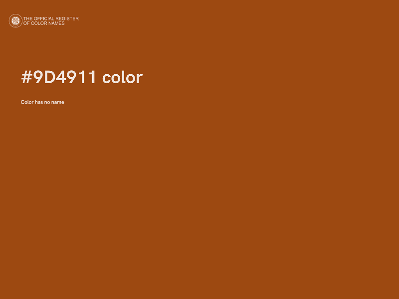 #9D4911 color image