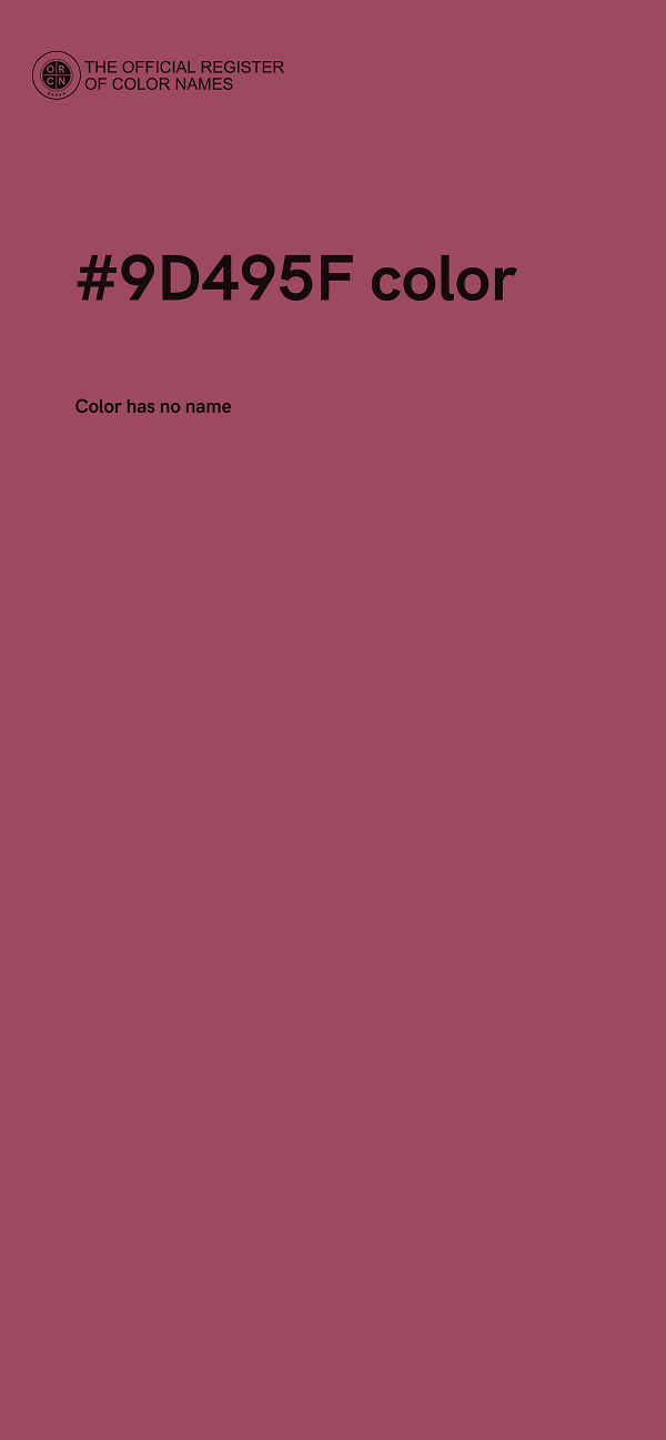 #9D495F color image