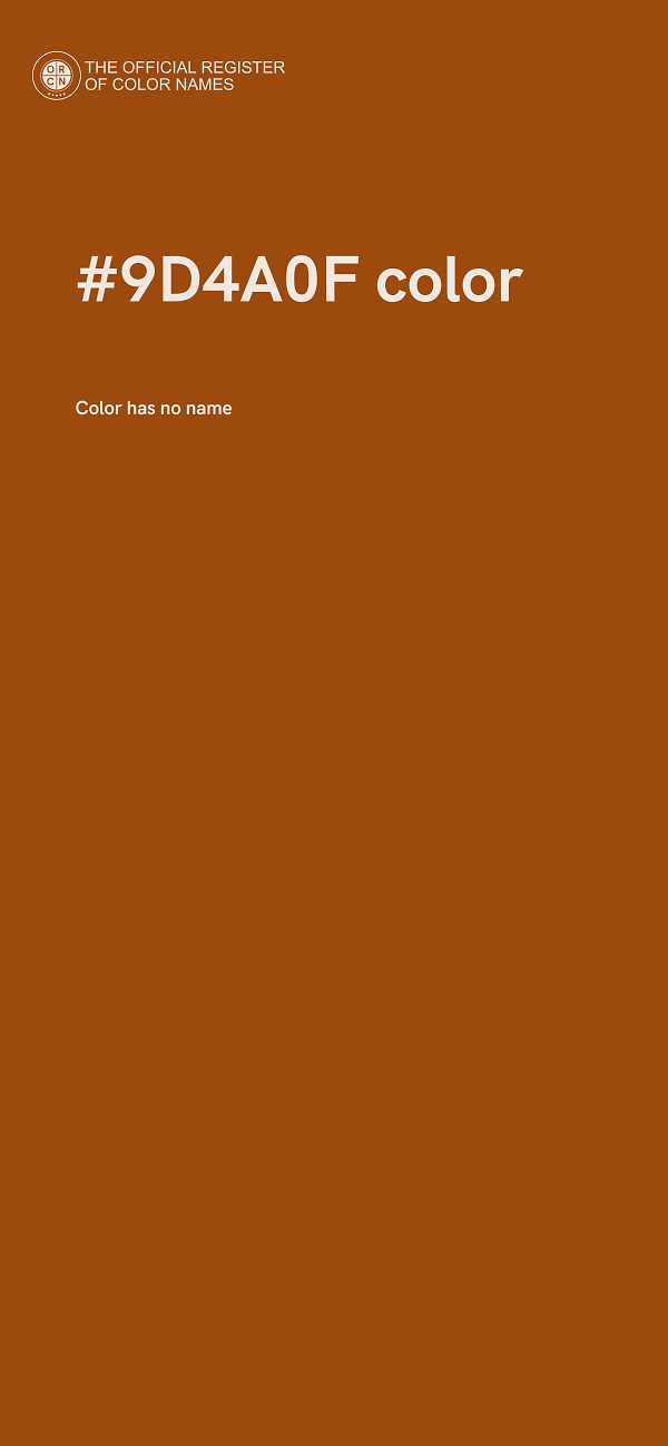 #9D4A0F color image