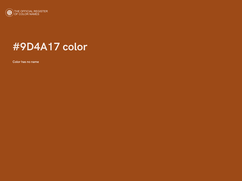 #9D4A17 color image