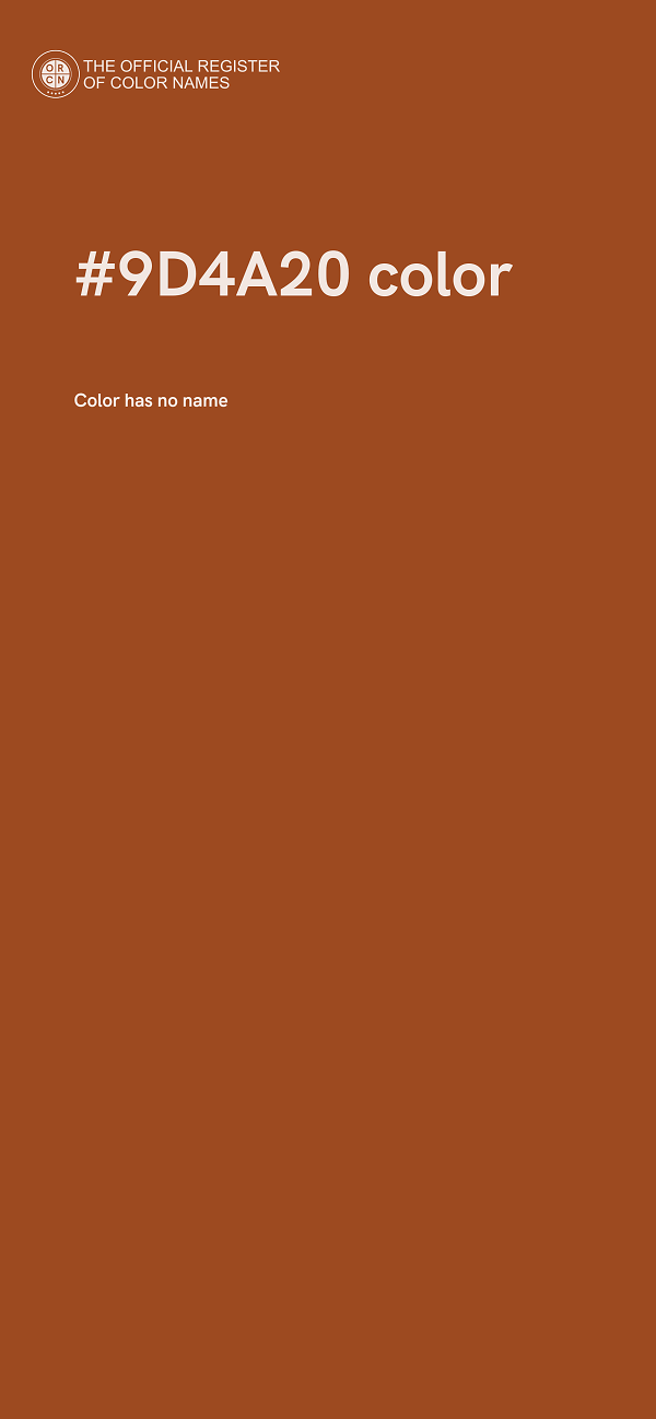 #9D4A20 color image