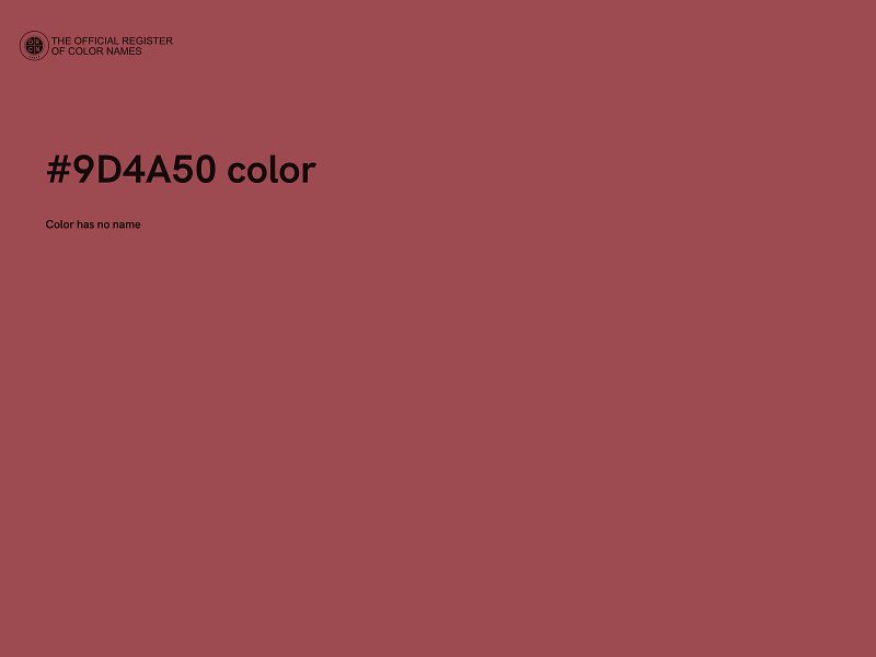 #9D4A50 color image