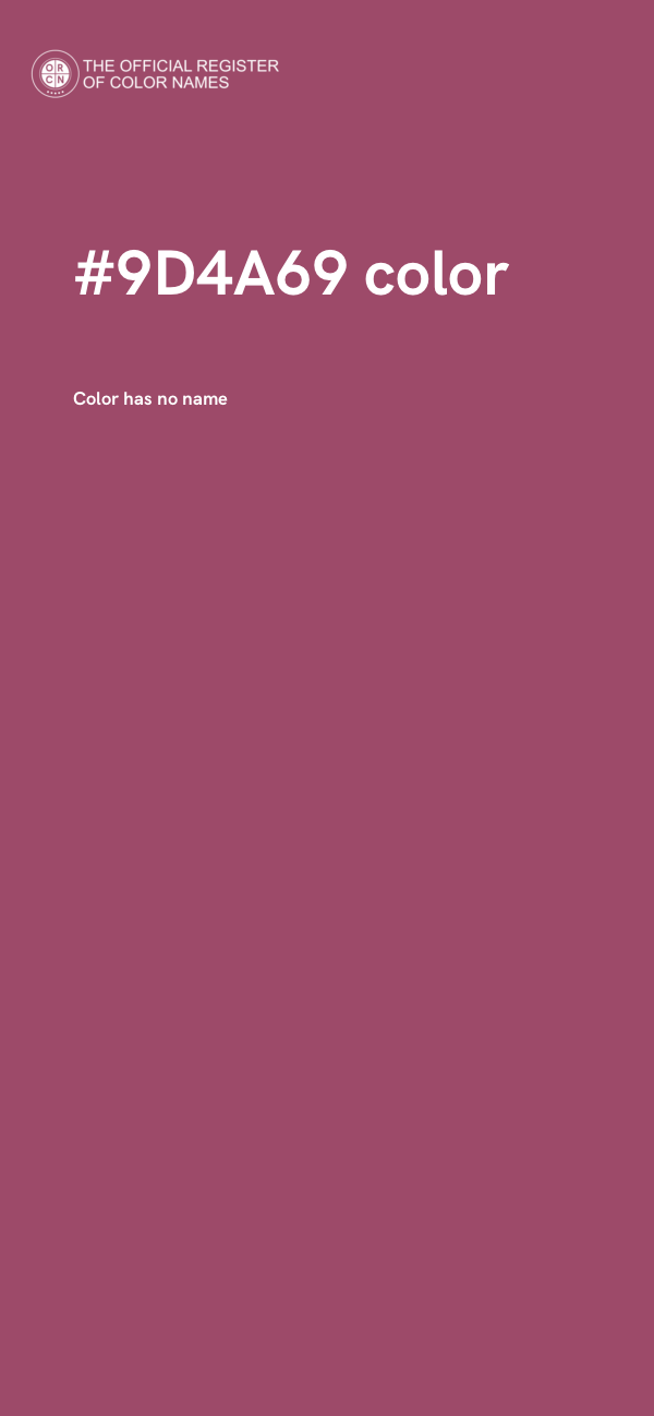 #9D4A69 color image