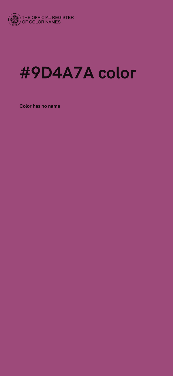 #9D4A7A color image