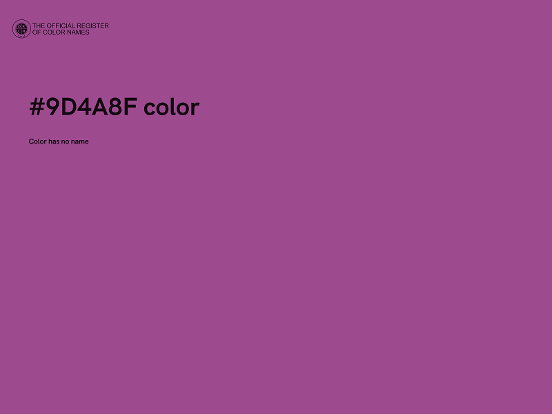 #9D4A8F color image