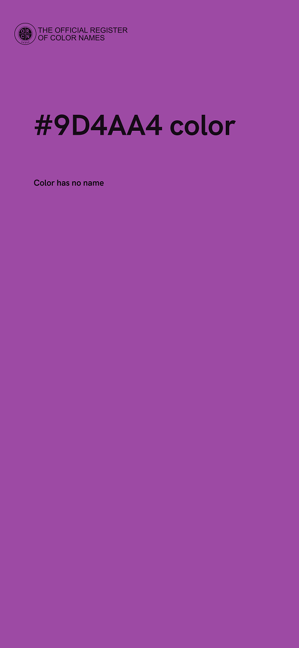 #9D4AA4 color image