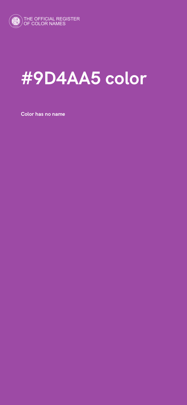 #9D4AA5 color image