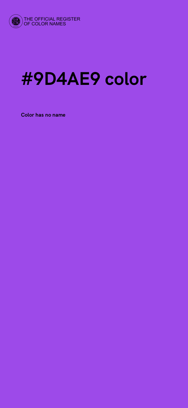 #9D4AE9 color image