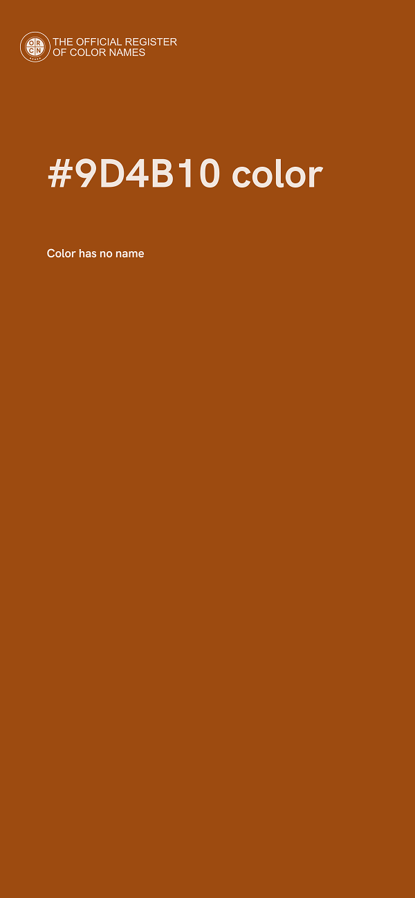 #9D4B10 color image