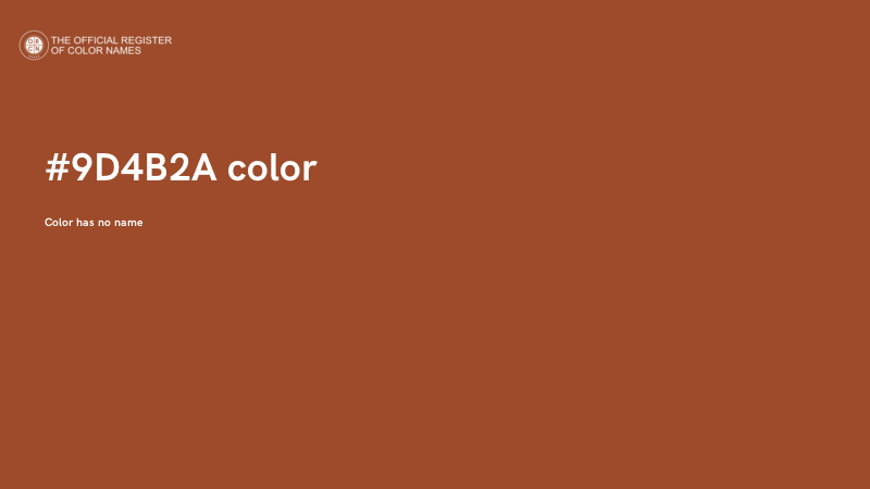 #9D4B2A color image